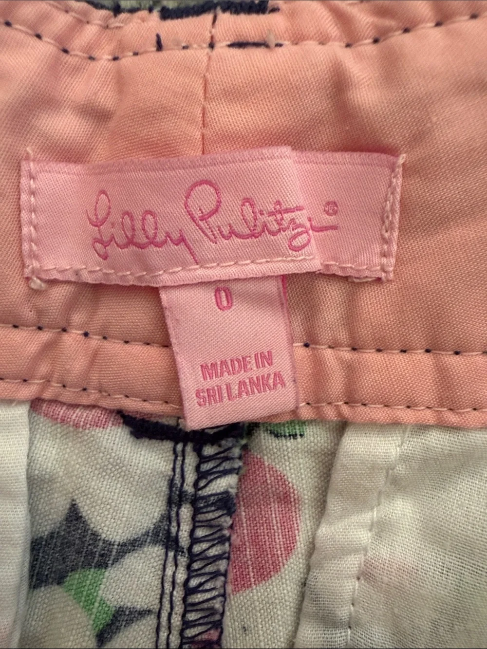 Lilly Pulitzer Women’s Navy Floral Daisy Print Shorts - Pink & Green